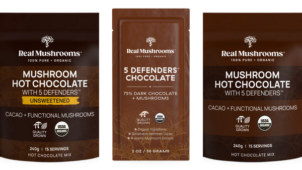 Indulge in the Delicious & Healthy Benefits of Real Mushrooms [Chocolate Bar & Hot Chocolate Mix]!