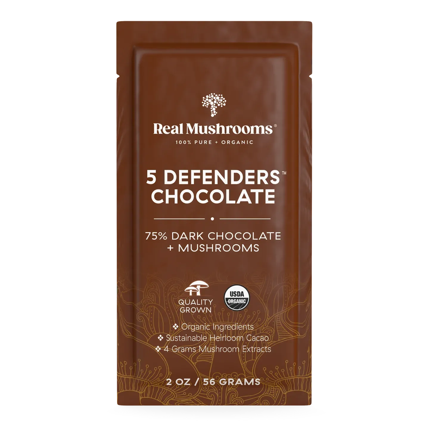 real mushrooms chocolate bar