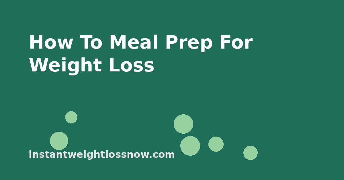 How to Meal Prep for Weight Loss: A Simple Beginner Plan How to meal prep for weight loss: glass containers filled with grilled chicken, brown rice, and roasted vegetables on a kitchen counter